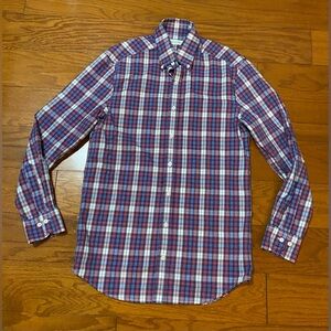 Holderness & Bourne Shirt Mens Medium Tailored Fit Stretch Plaid M Excellent